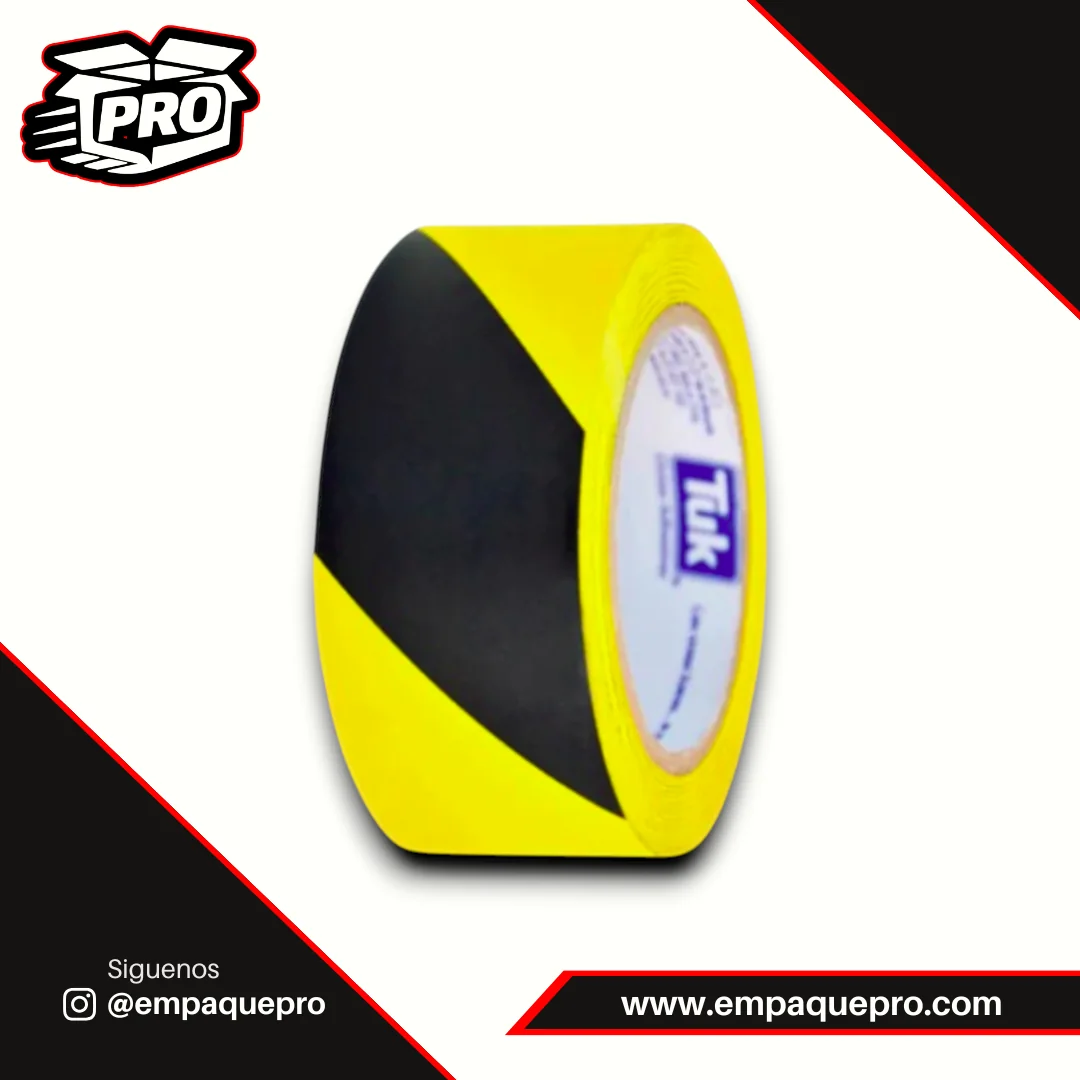Cinta Delimitadora Amarillo Negro Tuk 340 48Mm X 33Mt