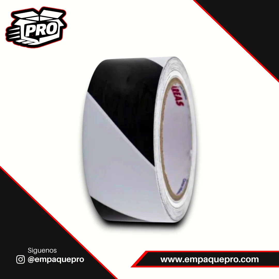 Cinta Delimitadora Caramelo Negro Blanco Tuk 340 48Mm X 33Mt
