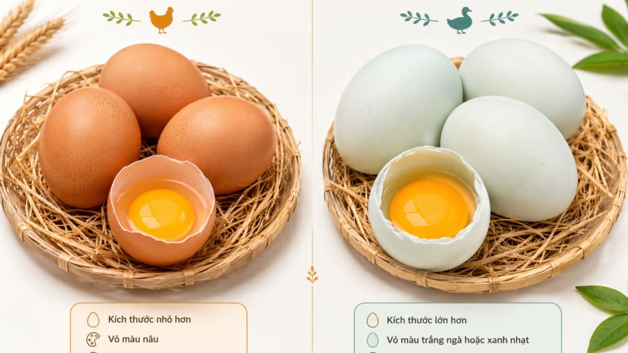 Nên chọn trứng gà hay trứng vịt cho thực đơn của trẻ?