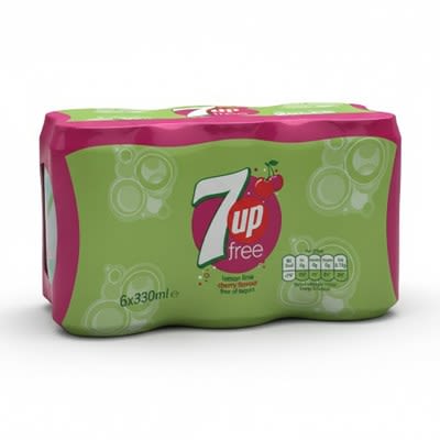 7UP Free Cherry Can 6 x 330ml