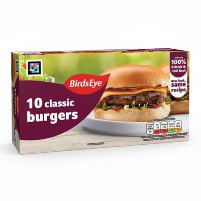 Birds Eye Original 10 Beef Burgers with Onion 567g