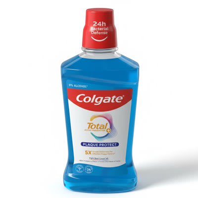 Colgate Total Plaque Protect Peppermint Mouthwash 500ml