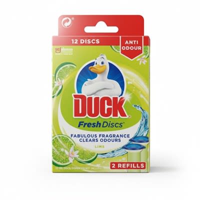 Duck Toilet Cleaner Fresh Discs Duo Refills Lime 72ml