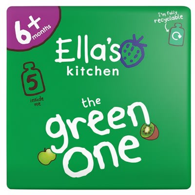 Ella's Kitchen the Green One Squished Smoothie Fruits 5 x 90g (450g)