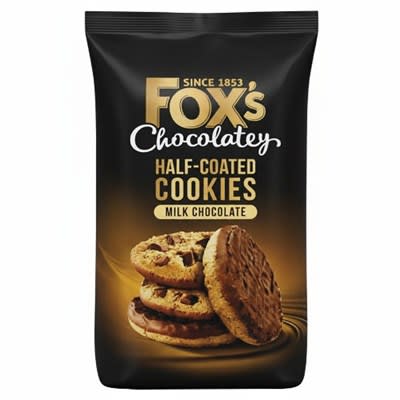 Fox's Fabulous Half-Coated Milk Chocolate Cookies 175g