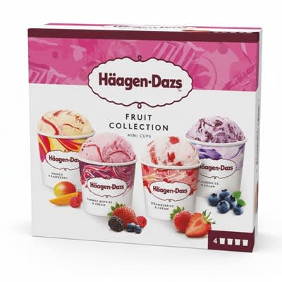 Häagen-Dazs Mini Cups Fruit Collection Ice Cream 4 x 95ml