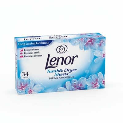 Lenor Fabric Tumble Dryer Sheets, 34 Sheets, Spring Awakening