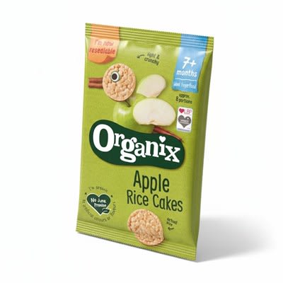 Organix Apple Rice Cakes 7+ Months 50g