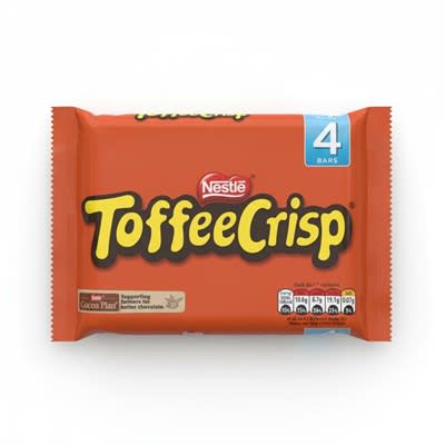 Toffee Crisp Milk Chocolate Bar Multipack 38g 4 Pack