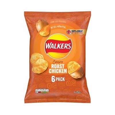 Walkers Roast Chicken Multipack Crisps 6x25g