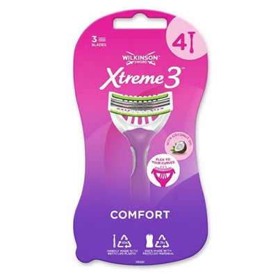 Wilkinson Sword Xtreme 3 Comfort Womens Disposable Razor x4