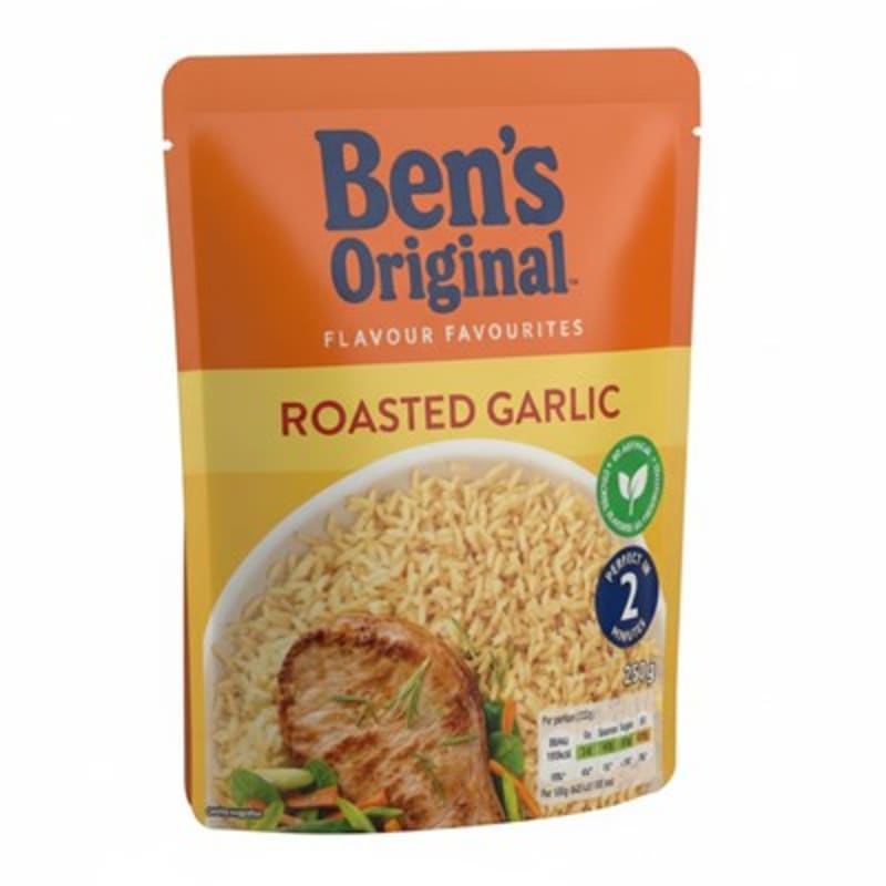 Bens Original Roasted Garlic Microwave Rice 250g