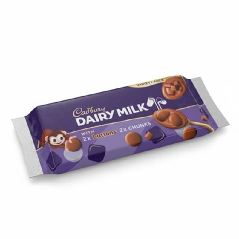 Cadbury Dairy Milk Milk Chocolate Buttons & Chunks Chocolate Desserts 4 x 75g (300g)