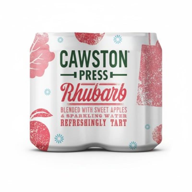 Cawston Press Rhubarb Blended with Crisp Apples & Sparkling Water 4x330ml