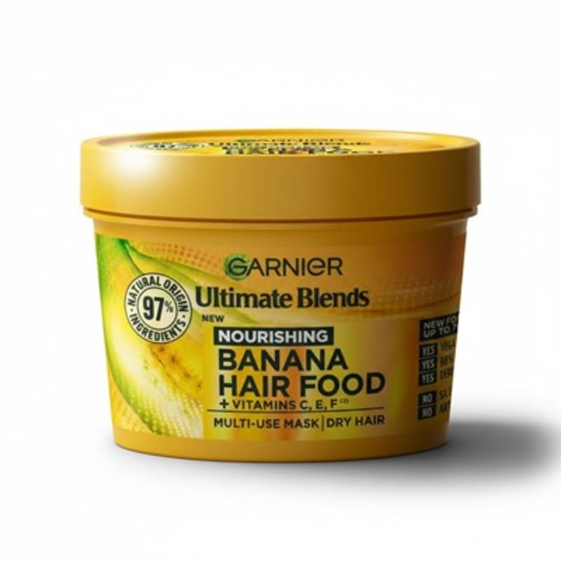 Garnier Ultimate Blends Hair Food, Banana 3-in-1 Dry Hair Mask Treatment, 400ml