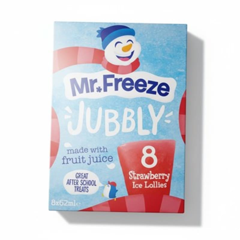 Mr. Freeze Jubbly Strawberry Ice Lollies 8 x 62ml