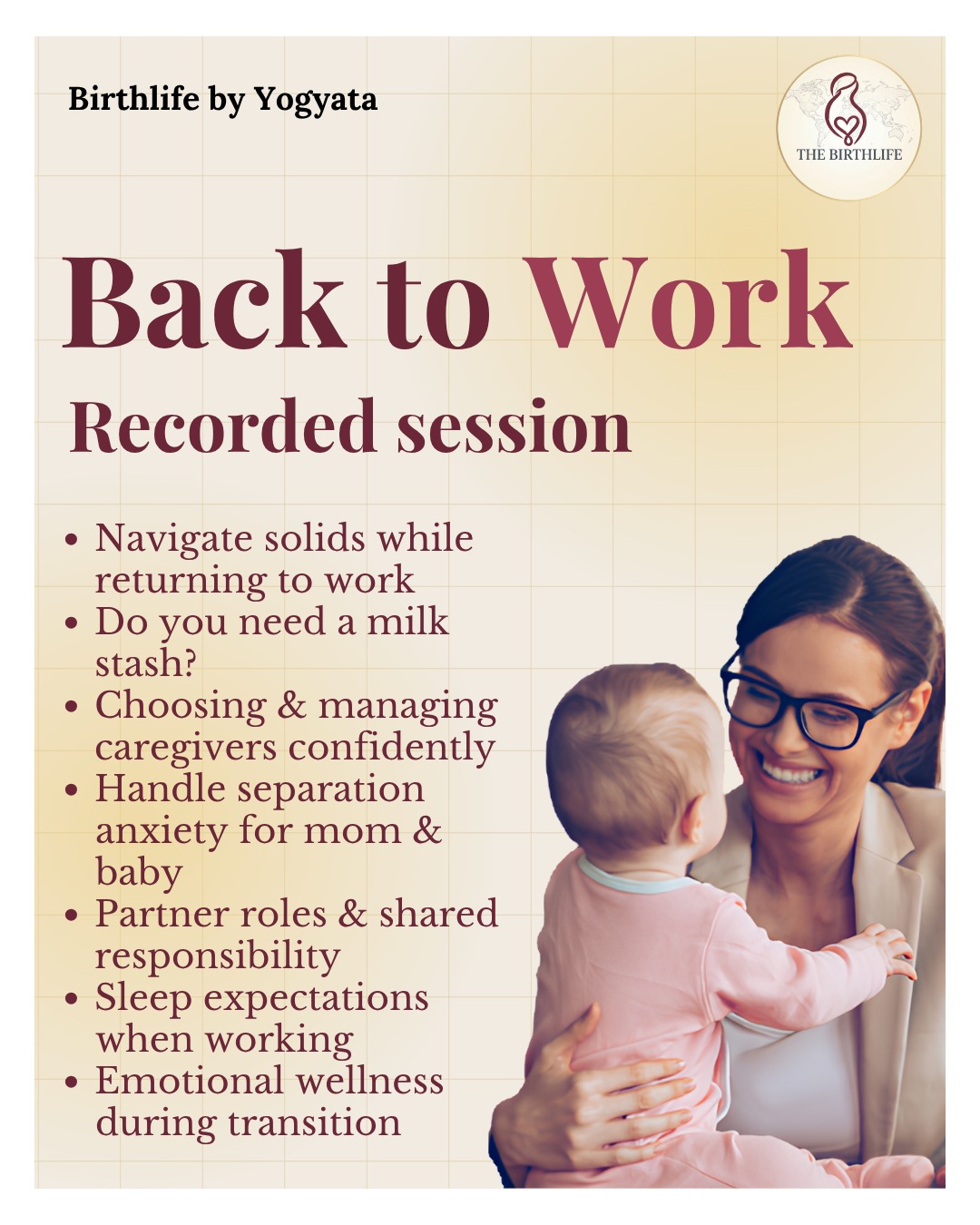Prerecorded Maternity break back2work masterclass