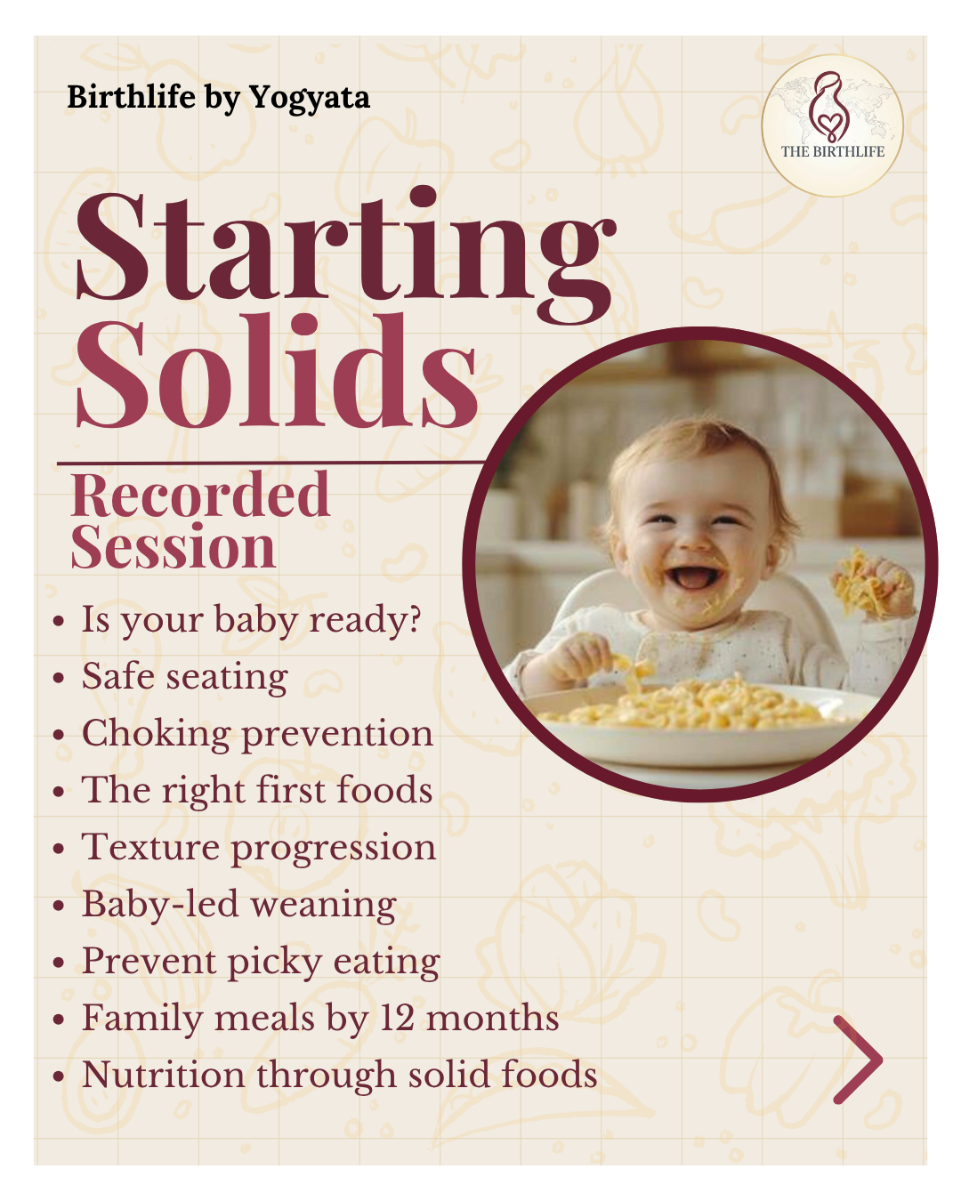 Prerecorded Starting Solids Session 6-12m