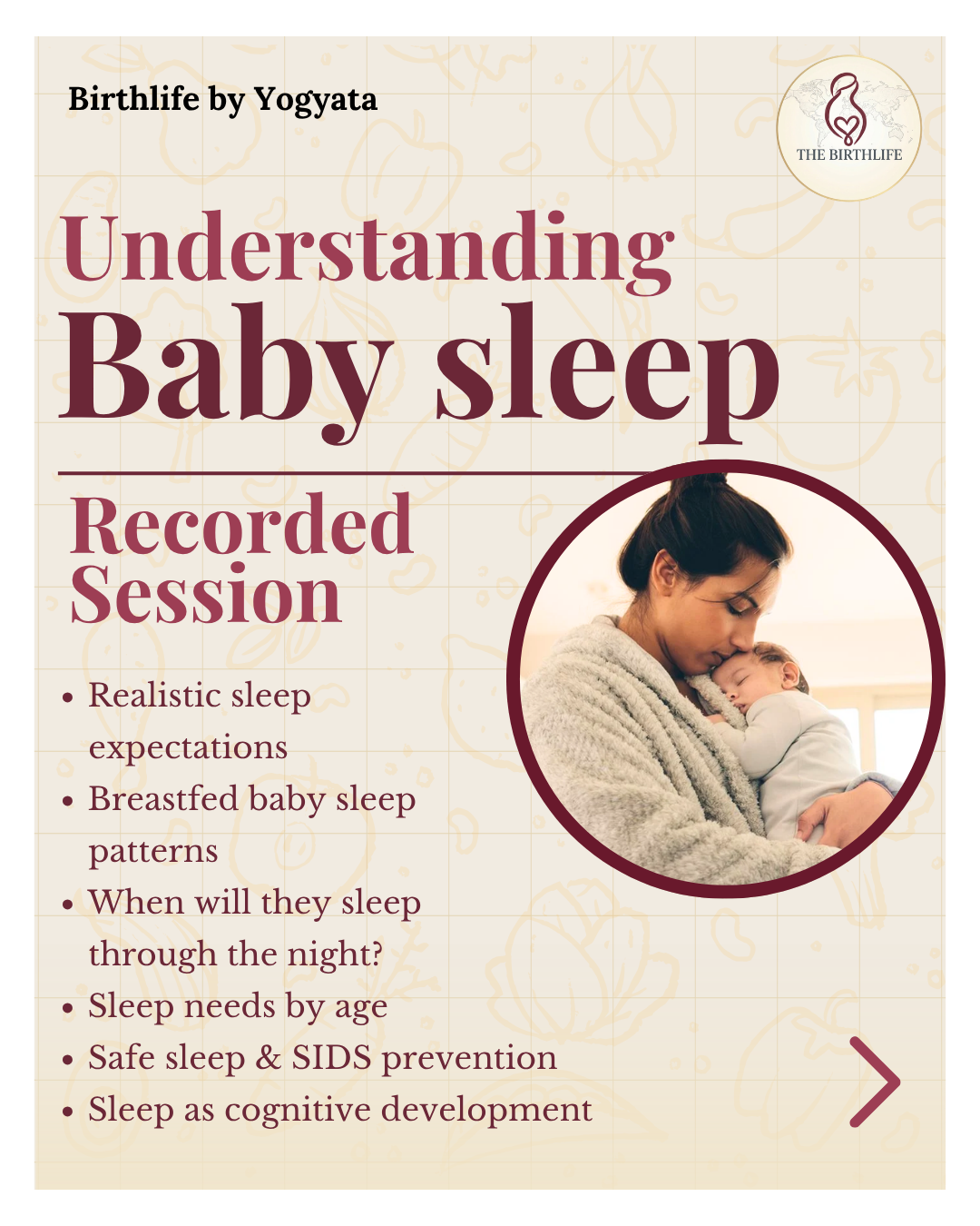 Prerecorded Understanding Baby Sleep Session 0-12months
