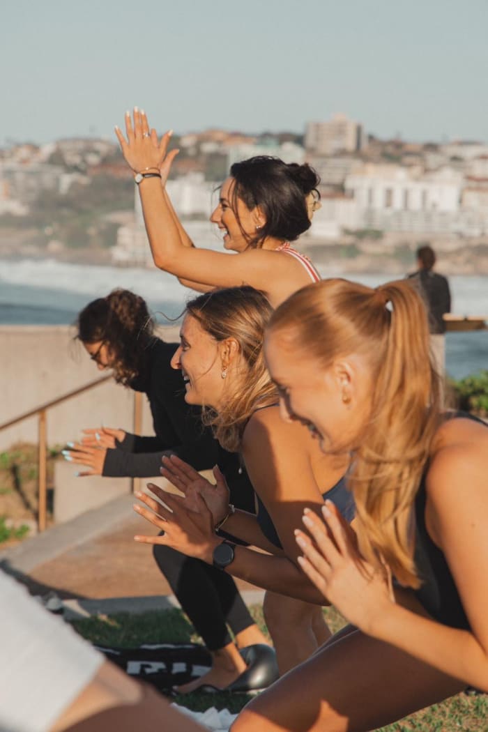 Group Pilates class at North Bondi