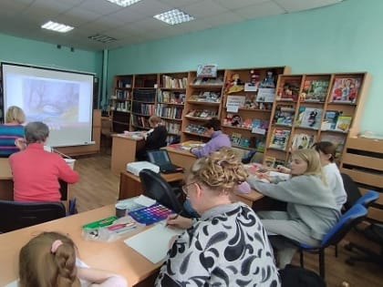 В Рузской библиотеке рисовали акварелью
