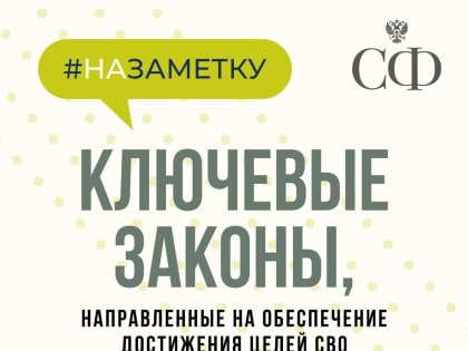Ключевые законы о поддержке участников, ветеранов СВО и их семей, одобренные Советом Федерации в 2024 году
