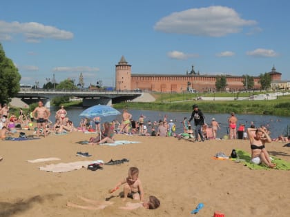 Пляж на реке Коломенке принимает посетителей в новом обличие