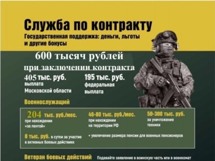 Для желающих заключить контракт о прохождении службы в Вооруженных Силах Российской Федерации работает официальный сайт.