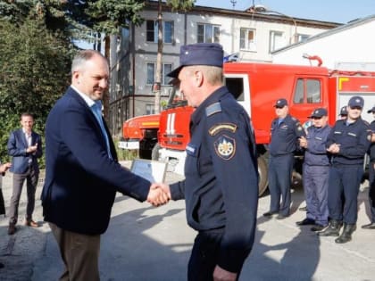 Глава городского округа Кашира Михаил Шувалов посетил Территориальное управление № 12 ГКУ МО «Мособлпожспас» городского округа Кашира