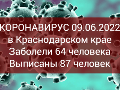 64 случая заболевания COVID-19 зарегистрировали на Кубани за сутки