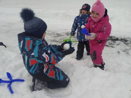 Детский сад школы №338 поделился «снежными» достижениями