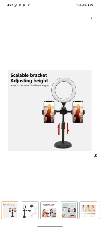 PLANT STAND PHONE SELFIE RING LIGHTS, MAKEUP, VLOGGING STAND