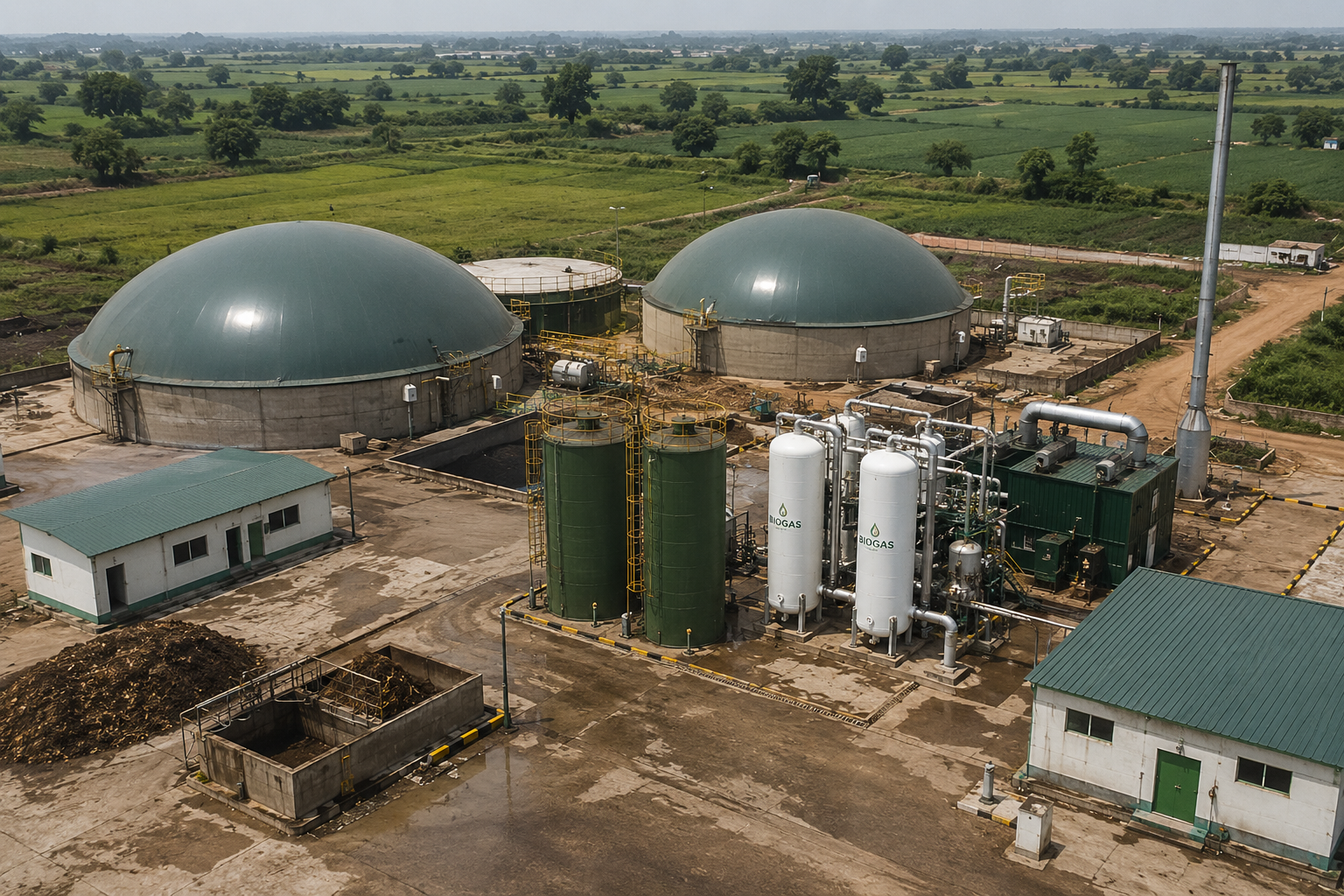 CBG plant converting organic waste to clean fuel