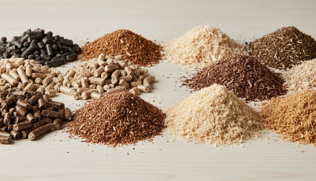 Types of biomass pellets