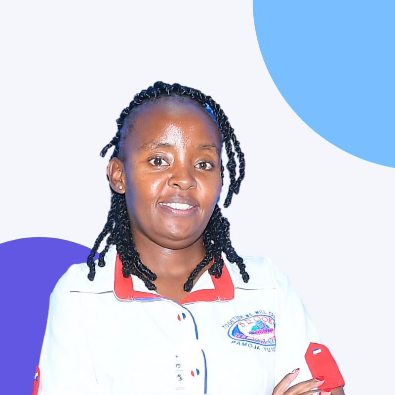 Nurse Elizabeth Wangari at Ol Jororok Branch