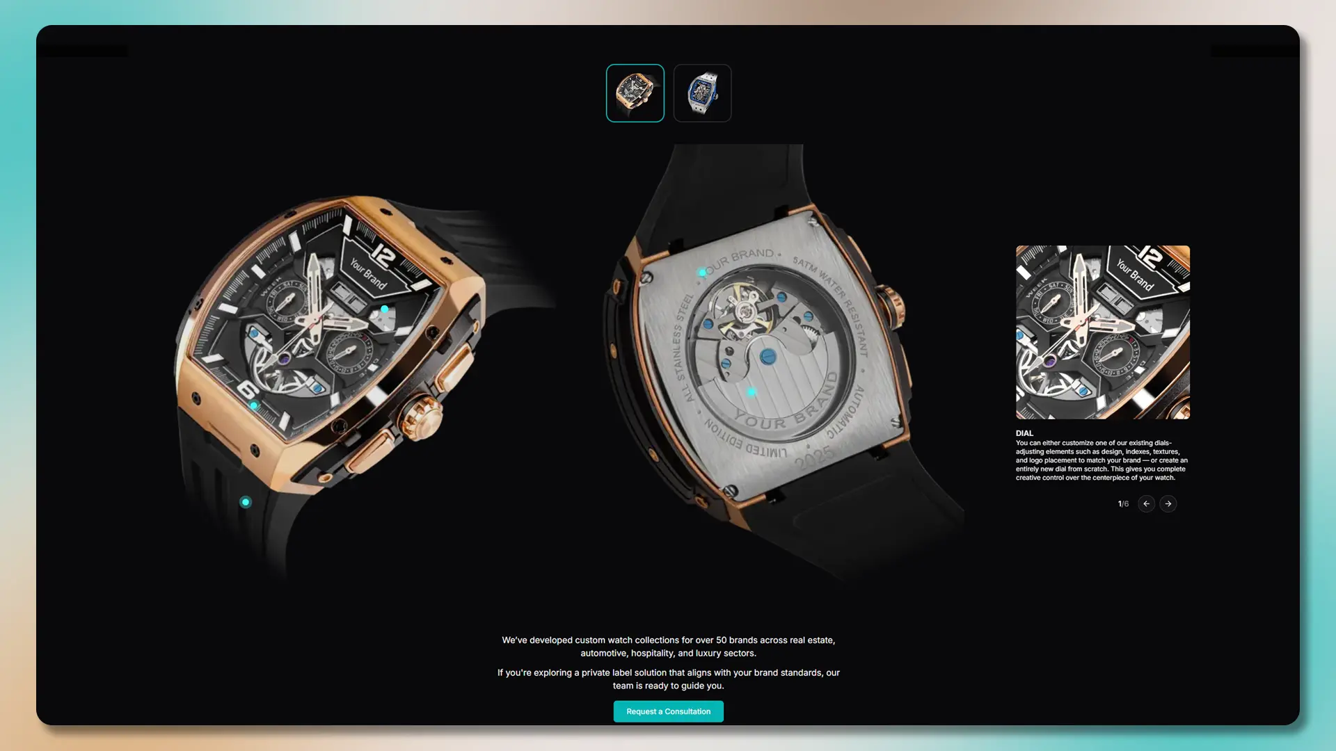 Interactive Watch Collection Configurator