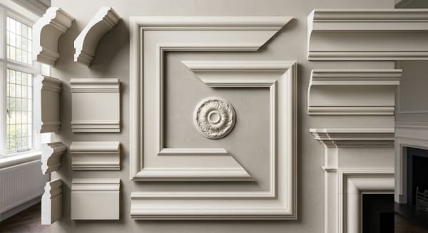 Decorative Wall Trim for Accent Walls and Panel Compositions