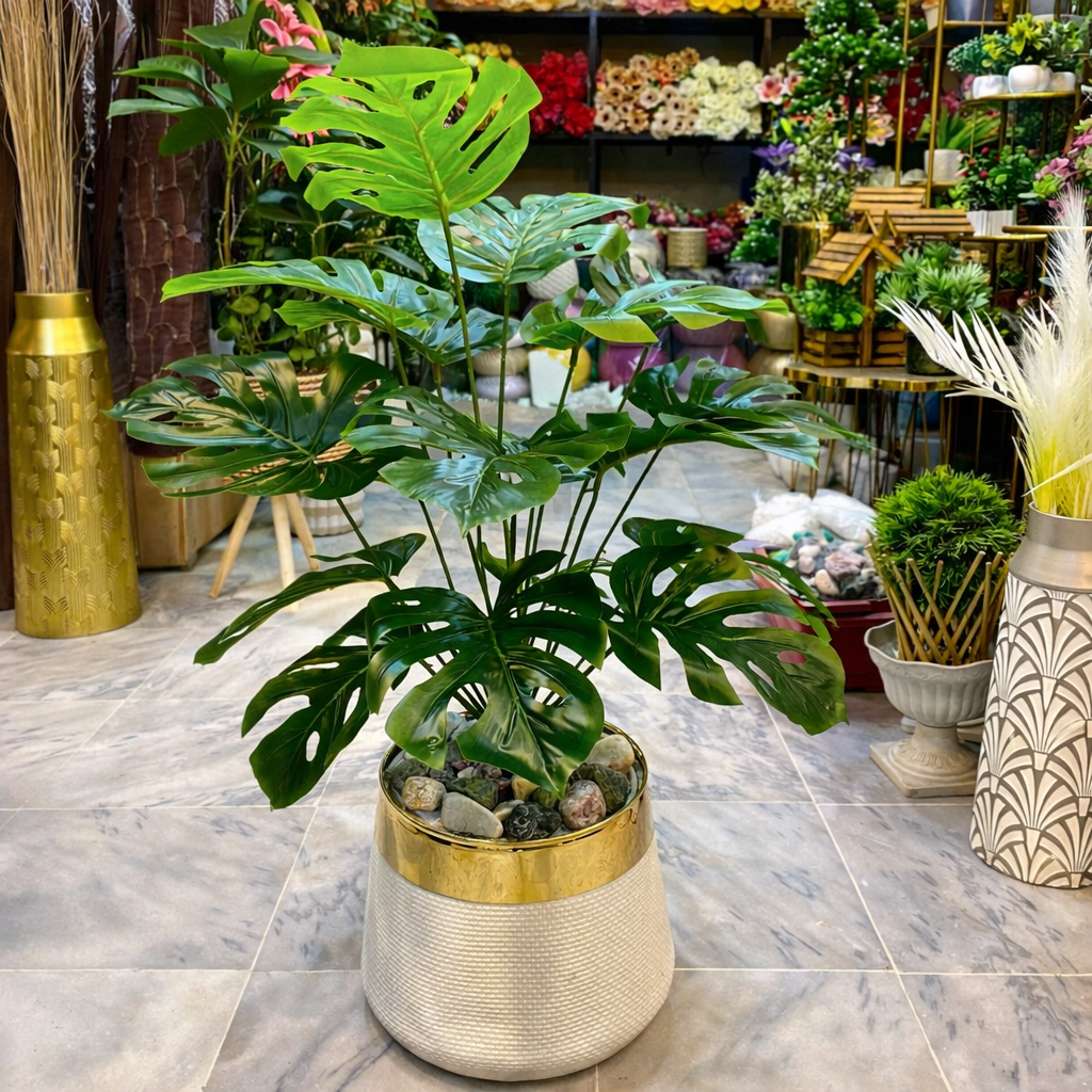 Monstera Artificial Plant with GRP Planter