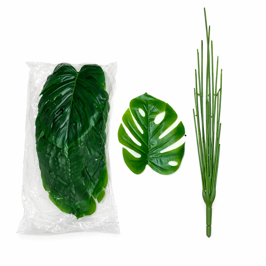 18 Leaf Monstera Plant with Stem