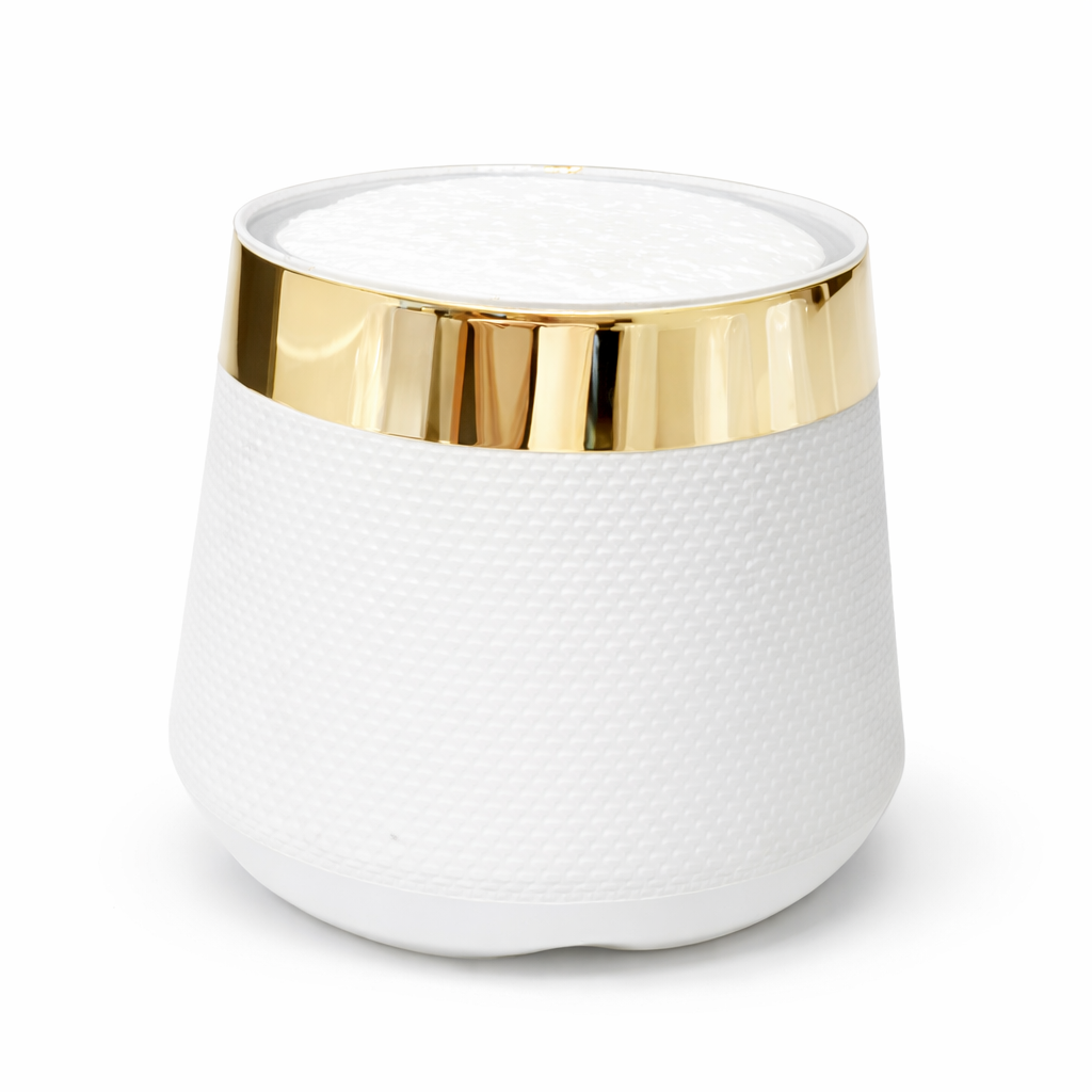 Black GRP Planter with Golden Rim