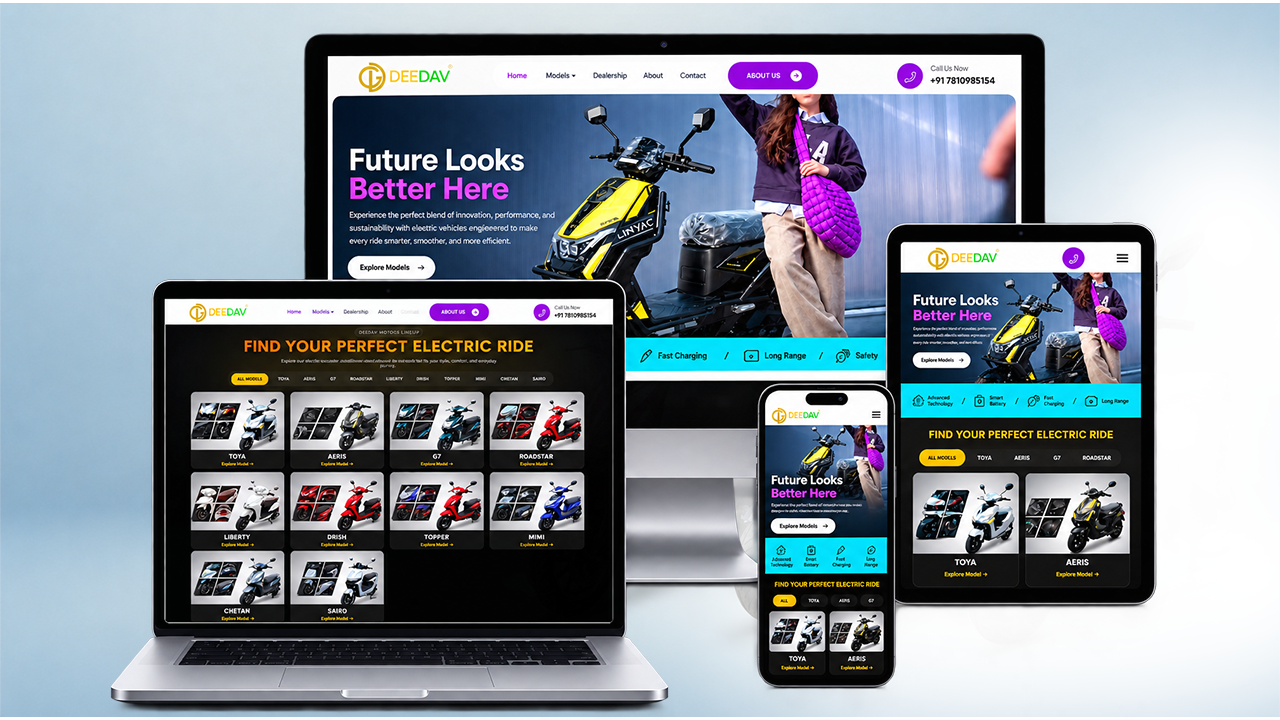 Deedav Motors website designed by D2 Media