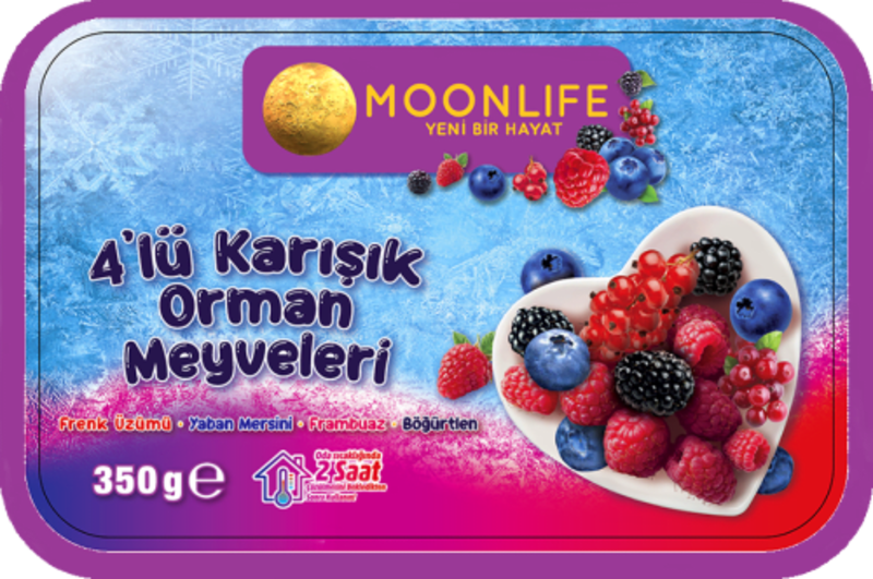 4'lü Karışık Orman Meyveleri | Dondurulmuş Gıda Ürünü | My Golden Food Kalitesi | 350 Gram Paket