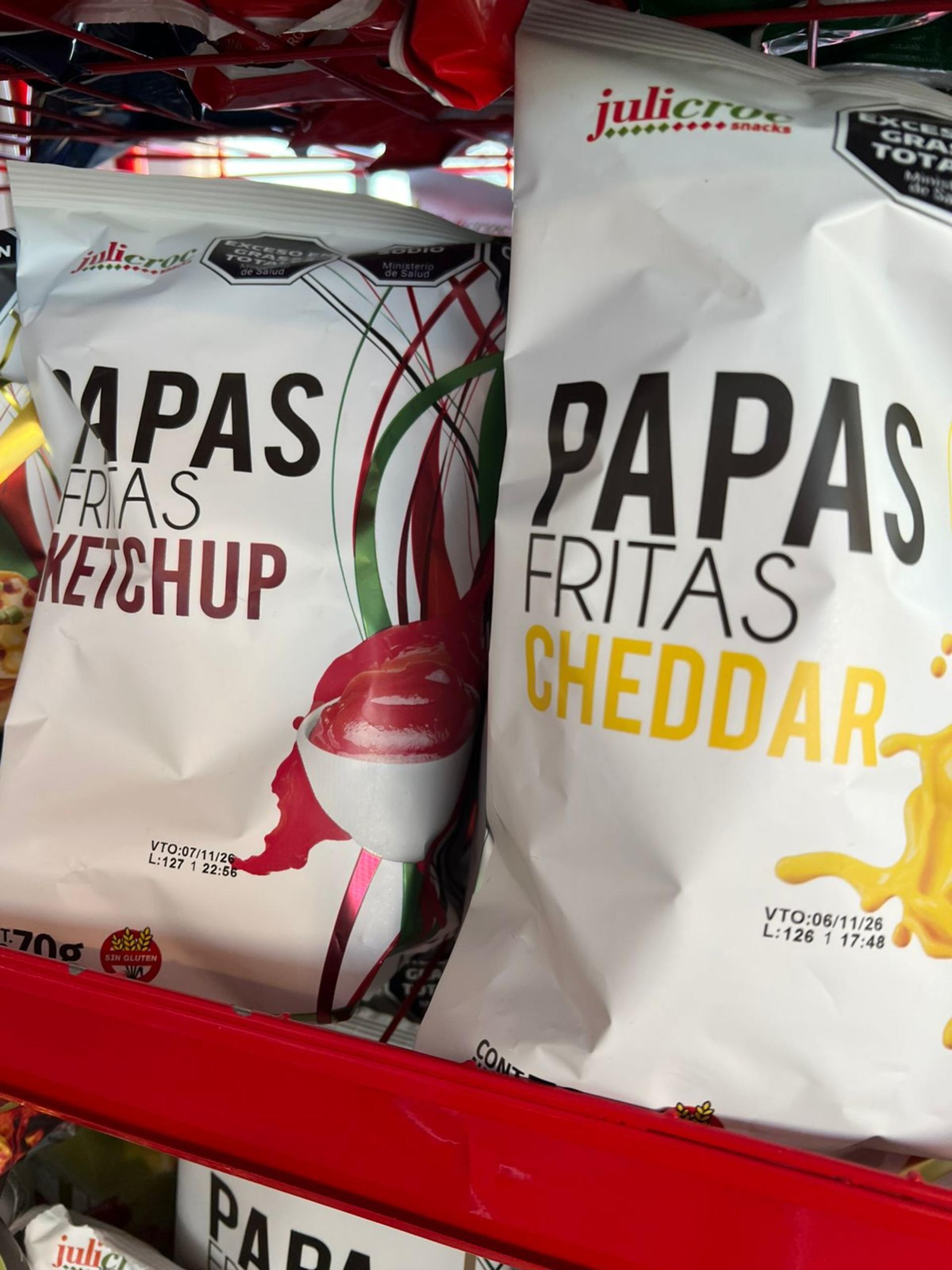 Papas fritas saborizadas