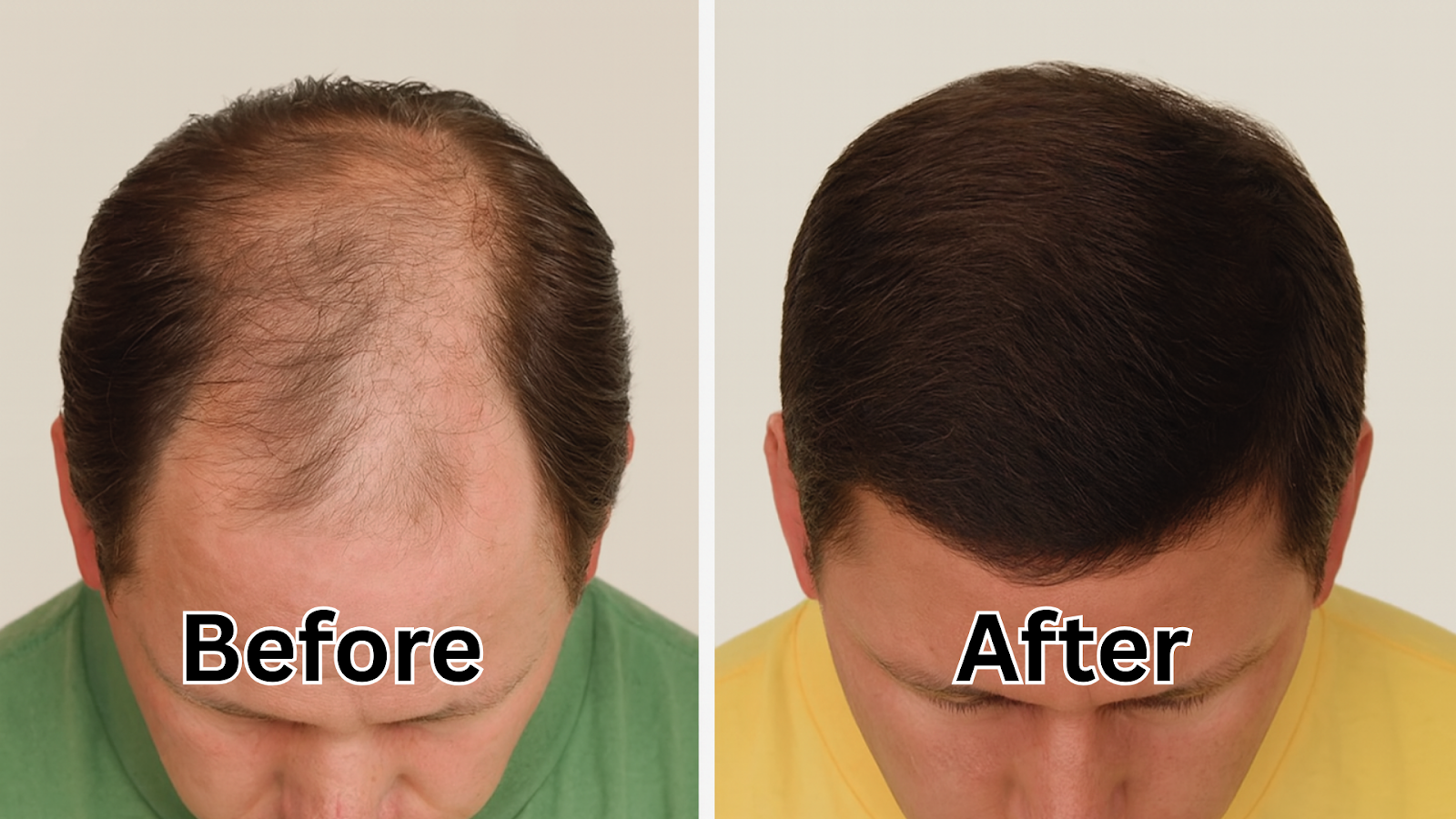 Before and after results from consistent HairRayCaps use