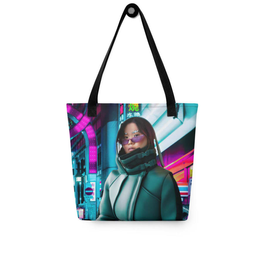 Neon Nomad Tote bag, front mockup 3