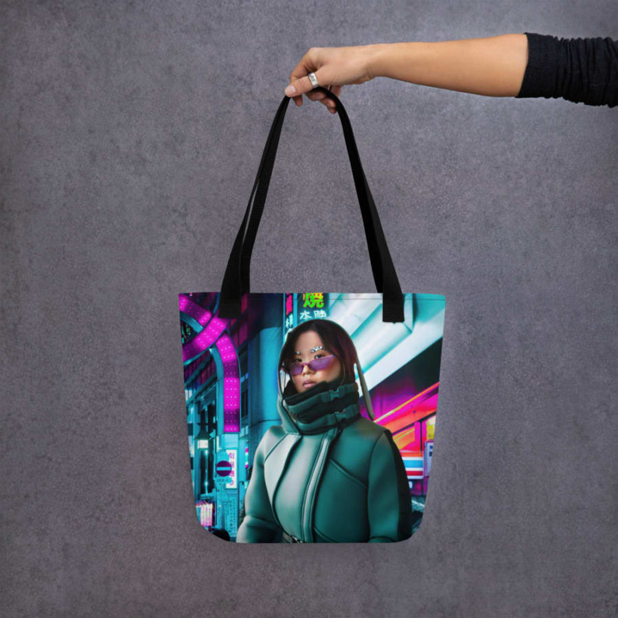 Neon Nomad Tote bag, mockup mockup 4