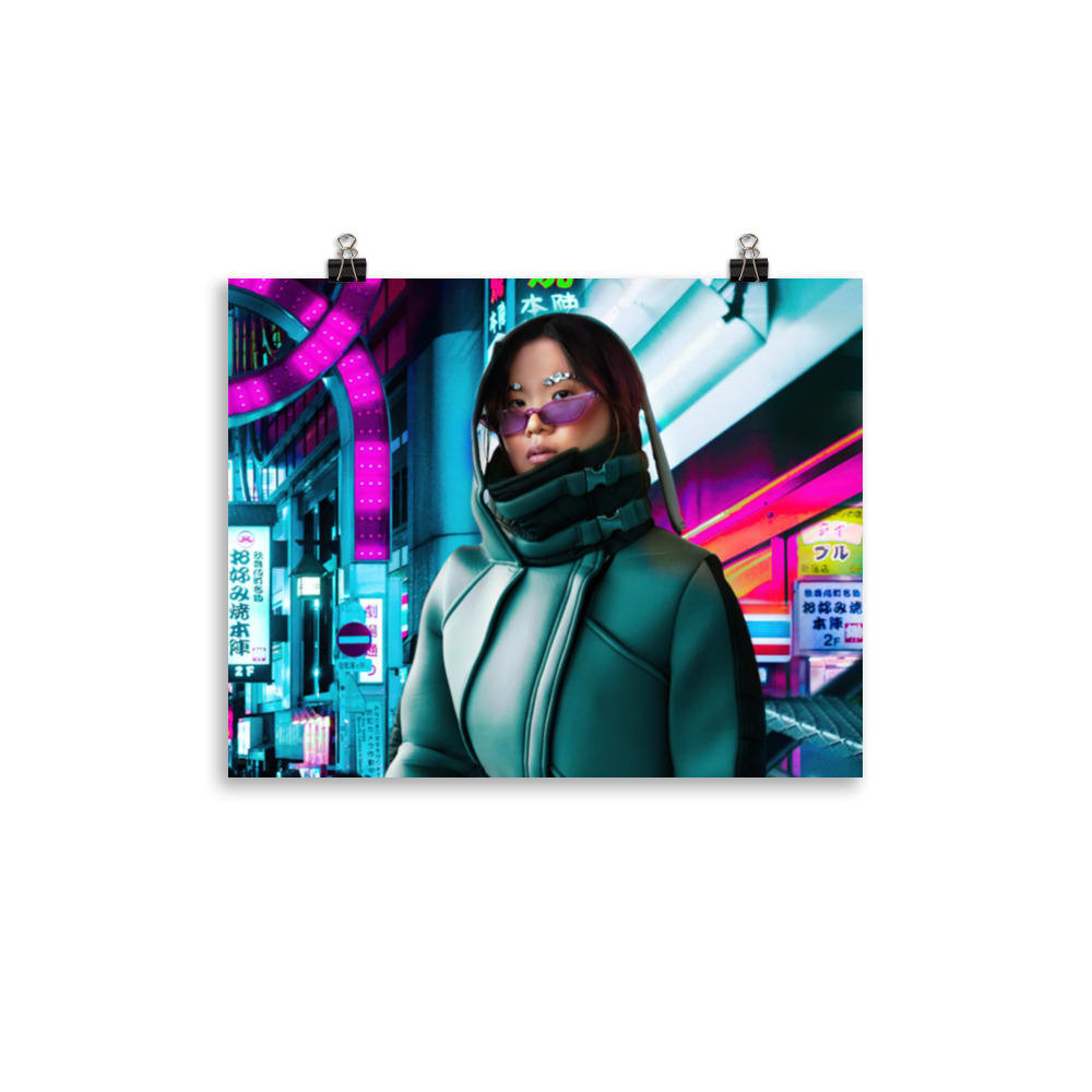 Neon Nomad, transparent mockup