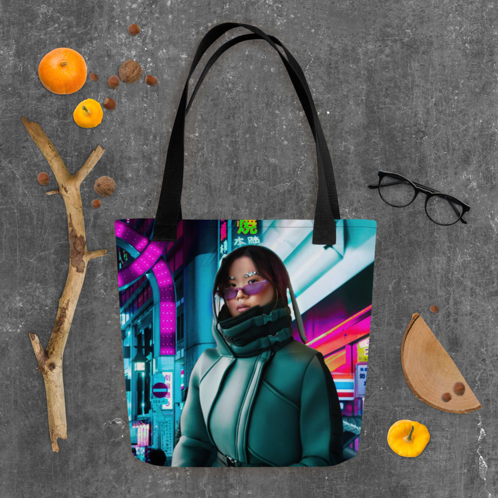 Neon Nomad Tote bag, mockup mockup