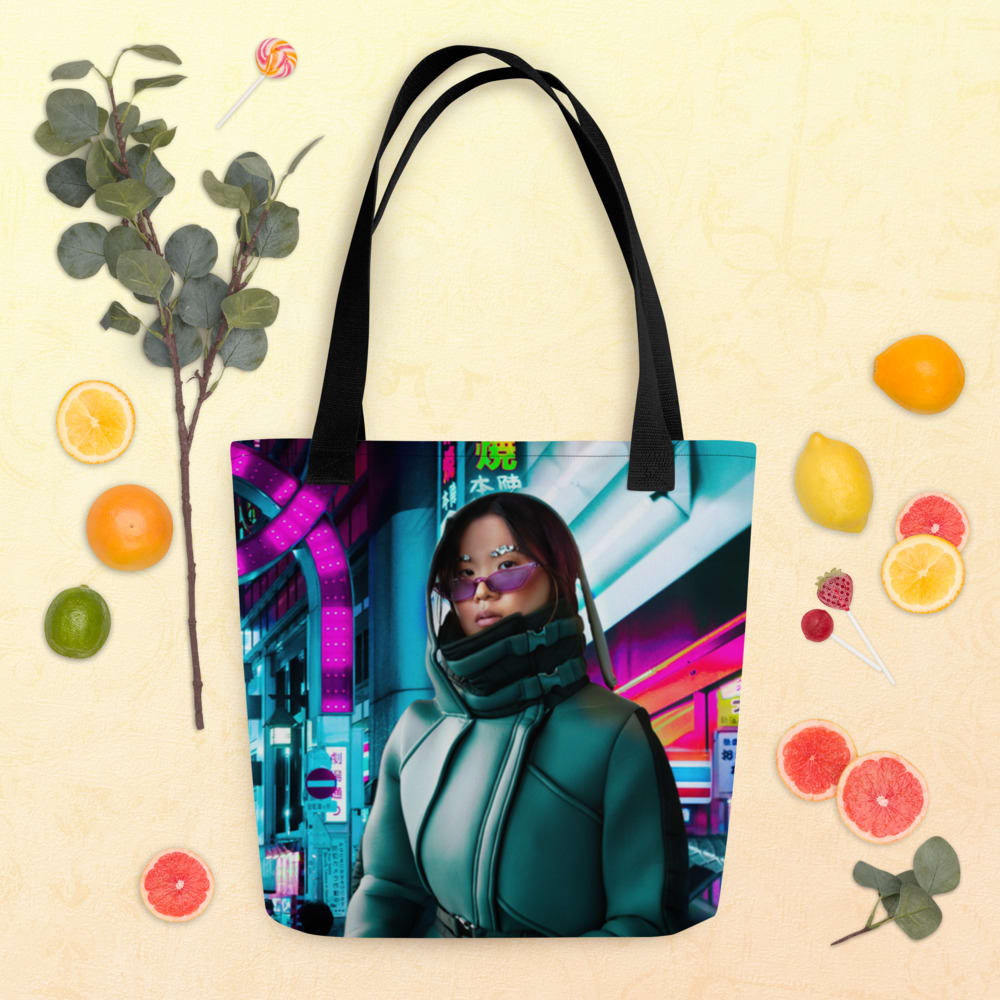 Neon Nomad Tote bag, mockup mockup 3