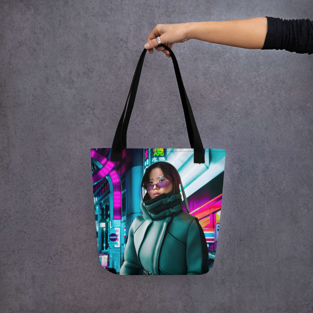 Neon Nomad Tote bag, mockup mockup 4